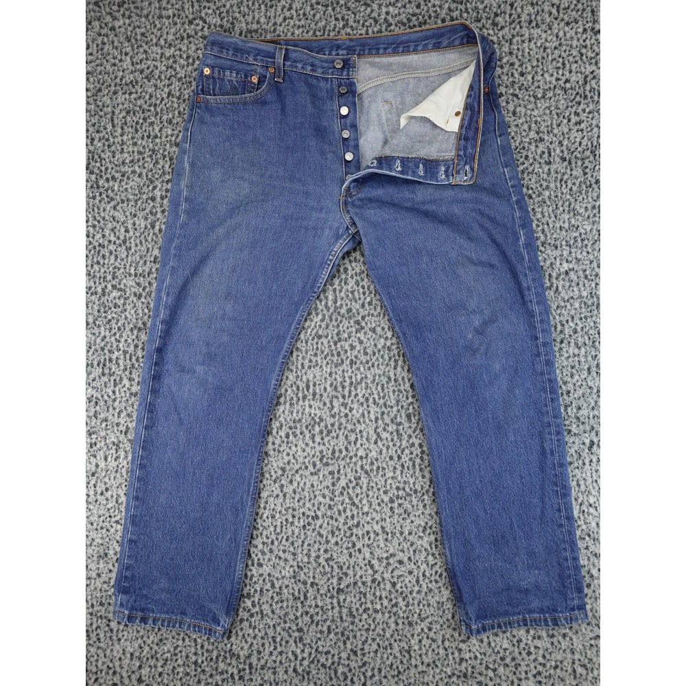 Levi's 501 Straight Jeans Mens 38x30 Blue Vintage USA Made Button Fly 501-0000